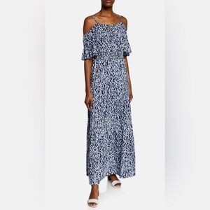 MICHAEL Michael Kors ikat Navy and White Maxi Dress